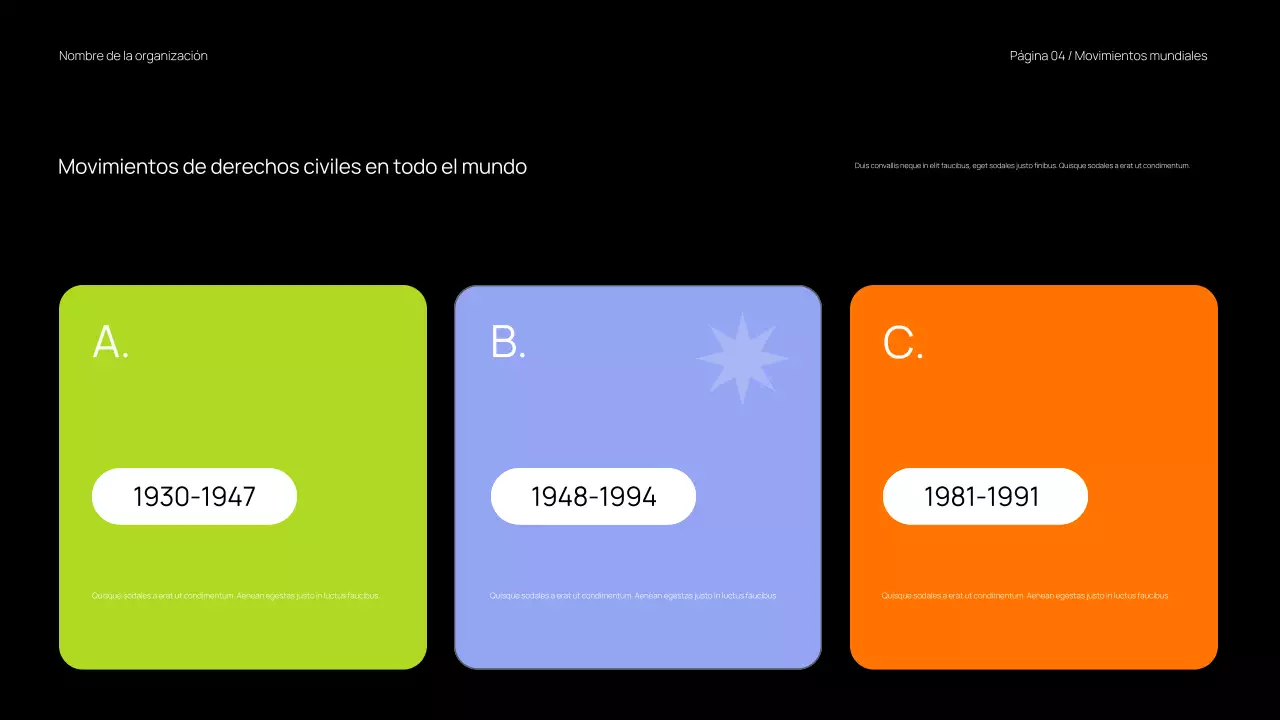 Presentación moderna y atrevida del material de clase