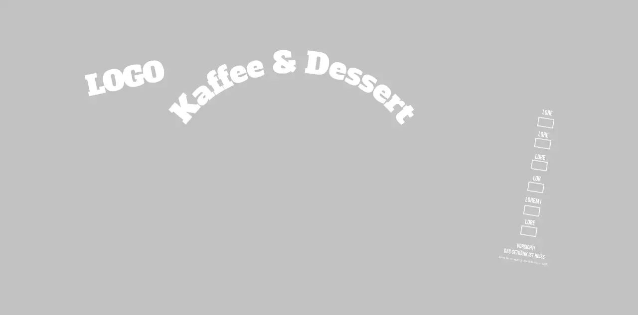 Sauberer Logotyp in Grau und Weiß für ein Cafe