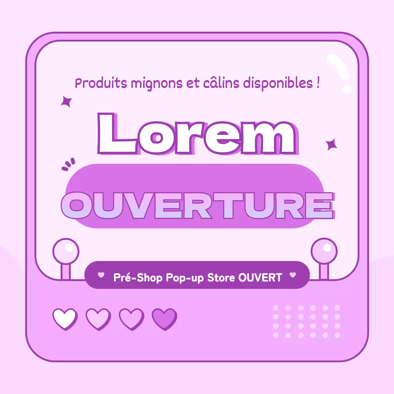 Un pop-up store avec un joli concept de machine d'arcade violette