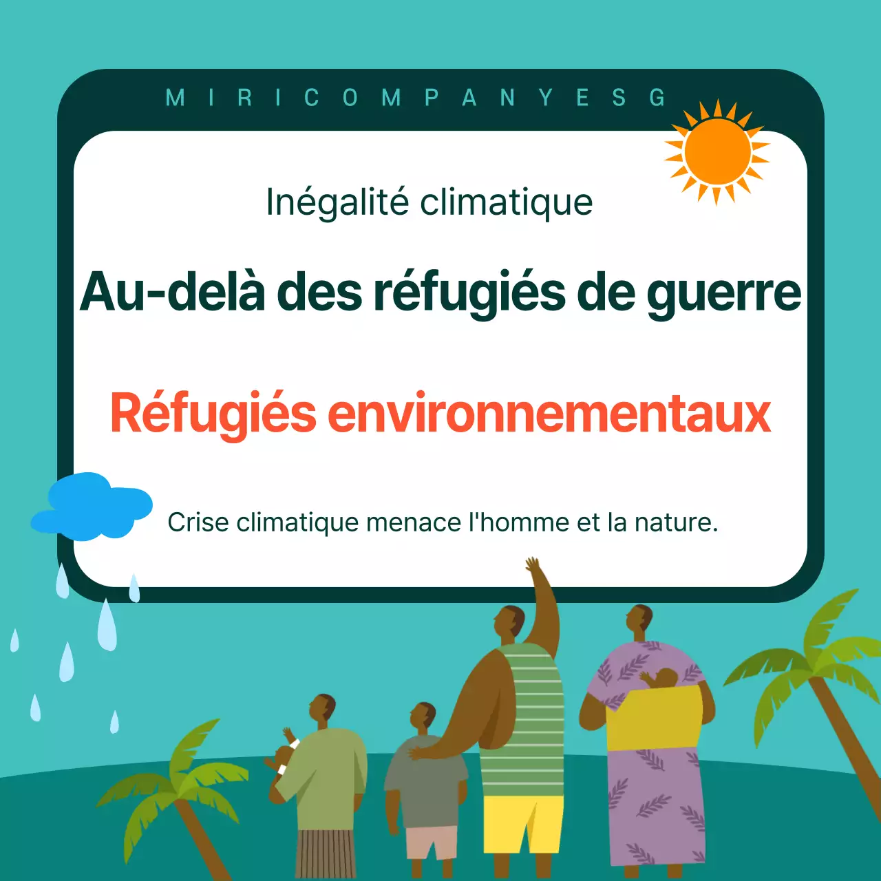 Réfugiés environnementaux verts et descriptifs