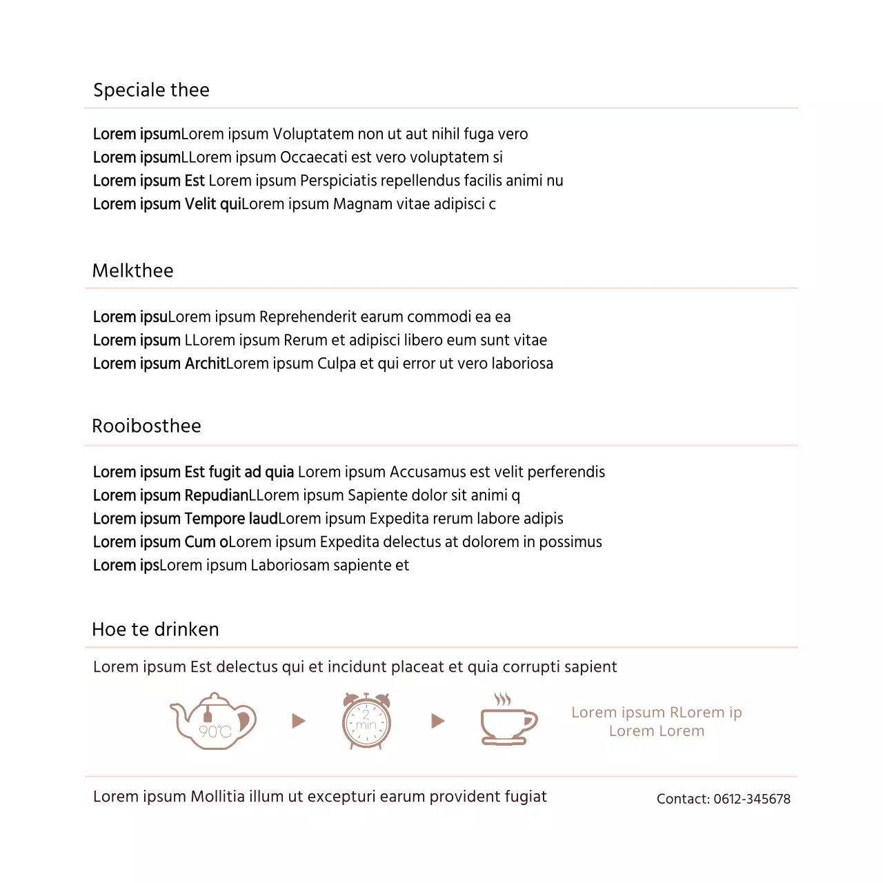 Warm gekleurde geïllustreerde theezakjes ansichtkaarten