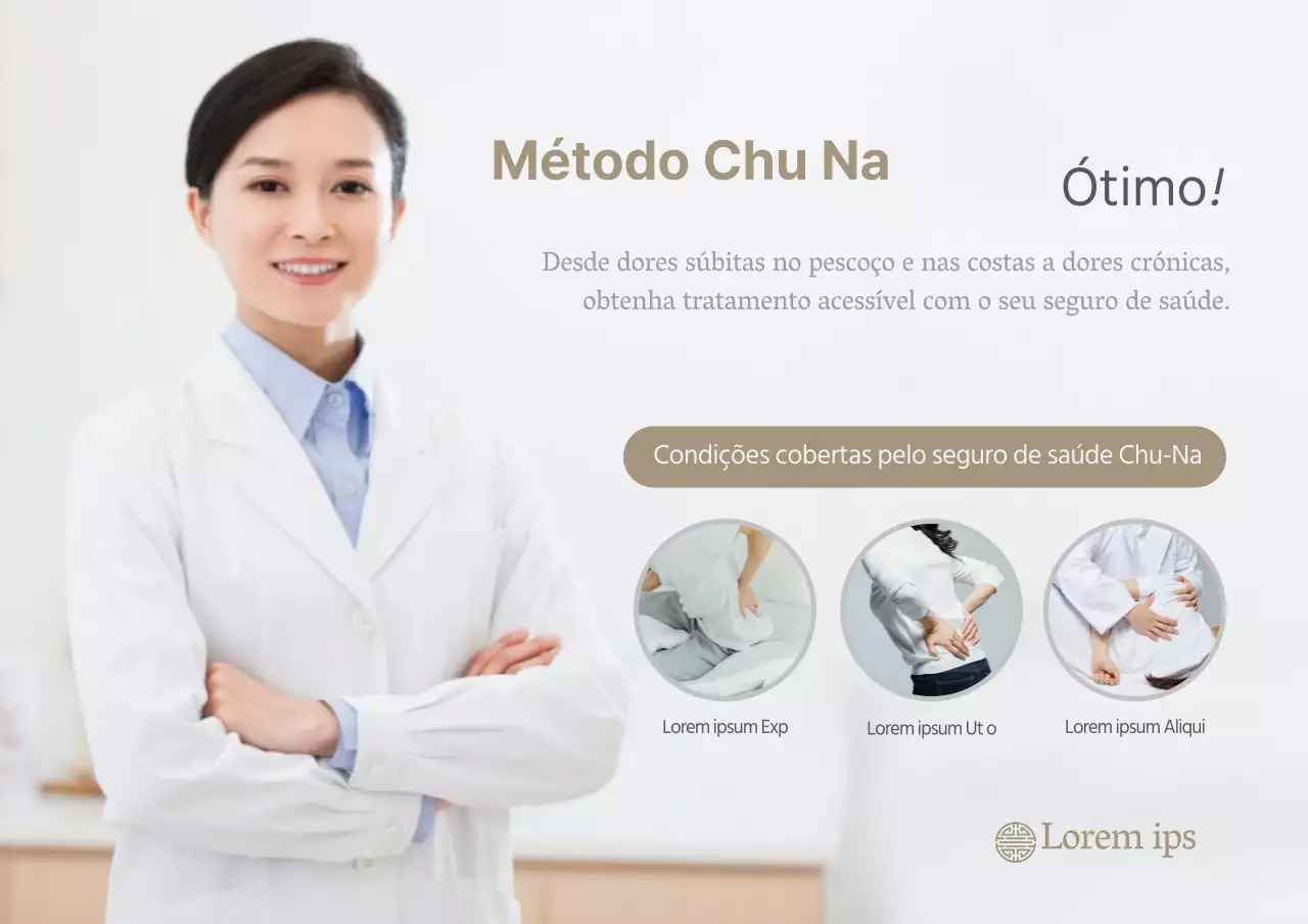 Bege Dor crónica Correção da forma do corpo Disco Lombar Discografia Especialista Seguros Acupunctor Médico de Medicina Oriental Médico de Medicina Oriental Clínica Médica Feminina