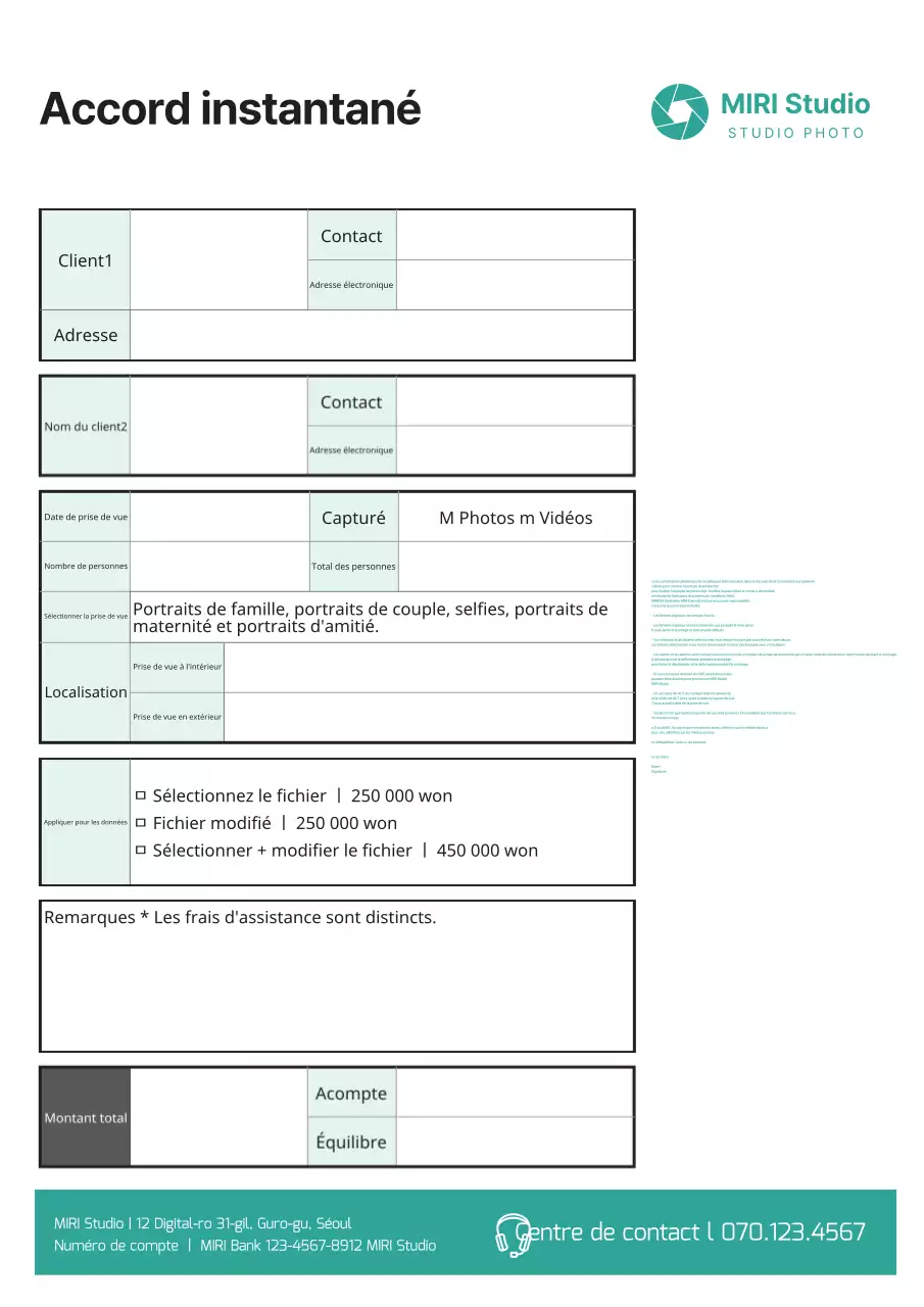 Accord instantané en vert