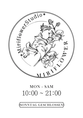 Sentimental floral Illustration Stil Studio Logo Zeichen in schwarz und weiß