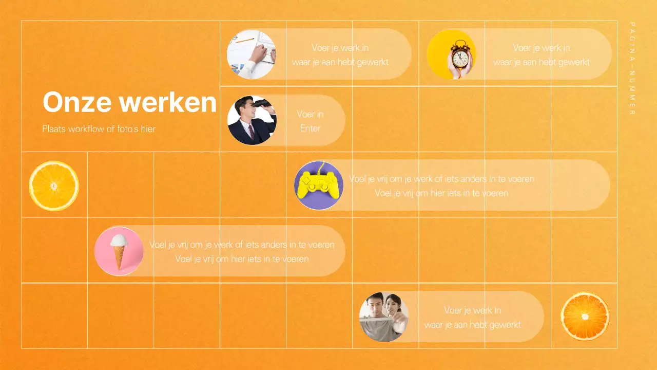 Oranje en verfrissende projectmanagement infographic