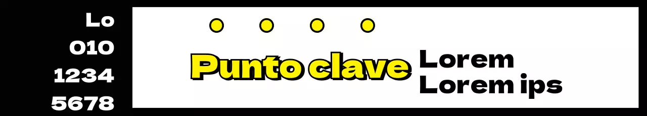 Blanco Negro Acento sencillo Puntos clave