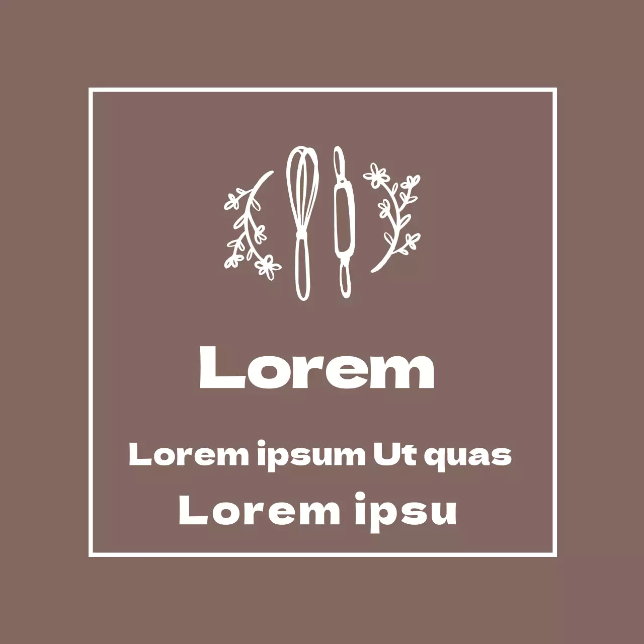 braun Illustration einfach Bäckerei Bäckerei