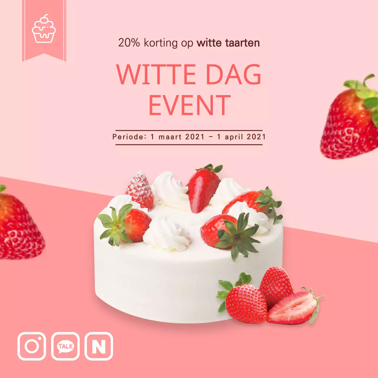 Roze en witte taart evenement