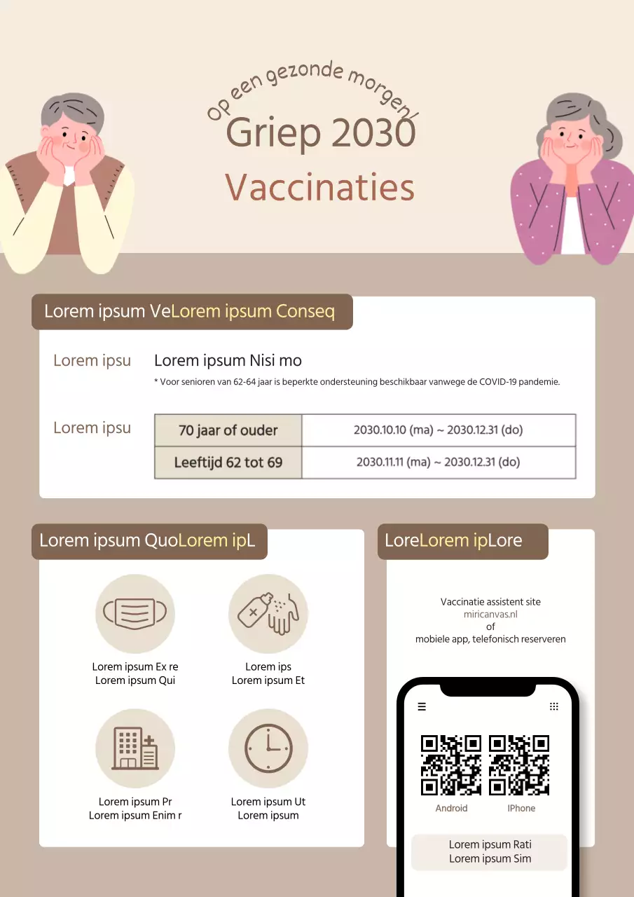 Een schoon vaccinatiebewijs in bruine tinten