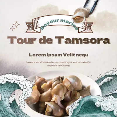 Présentation du restaurant brown and blue tamsora