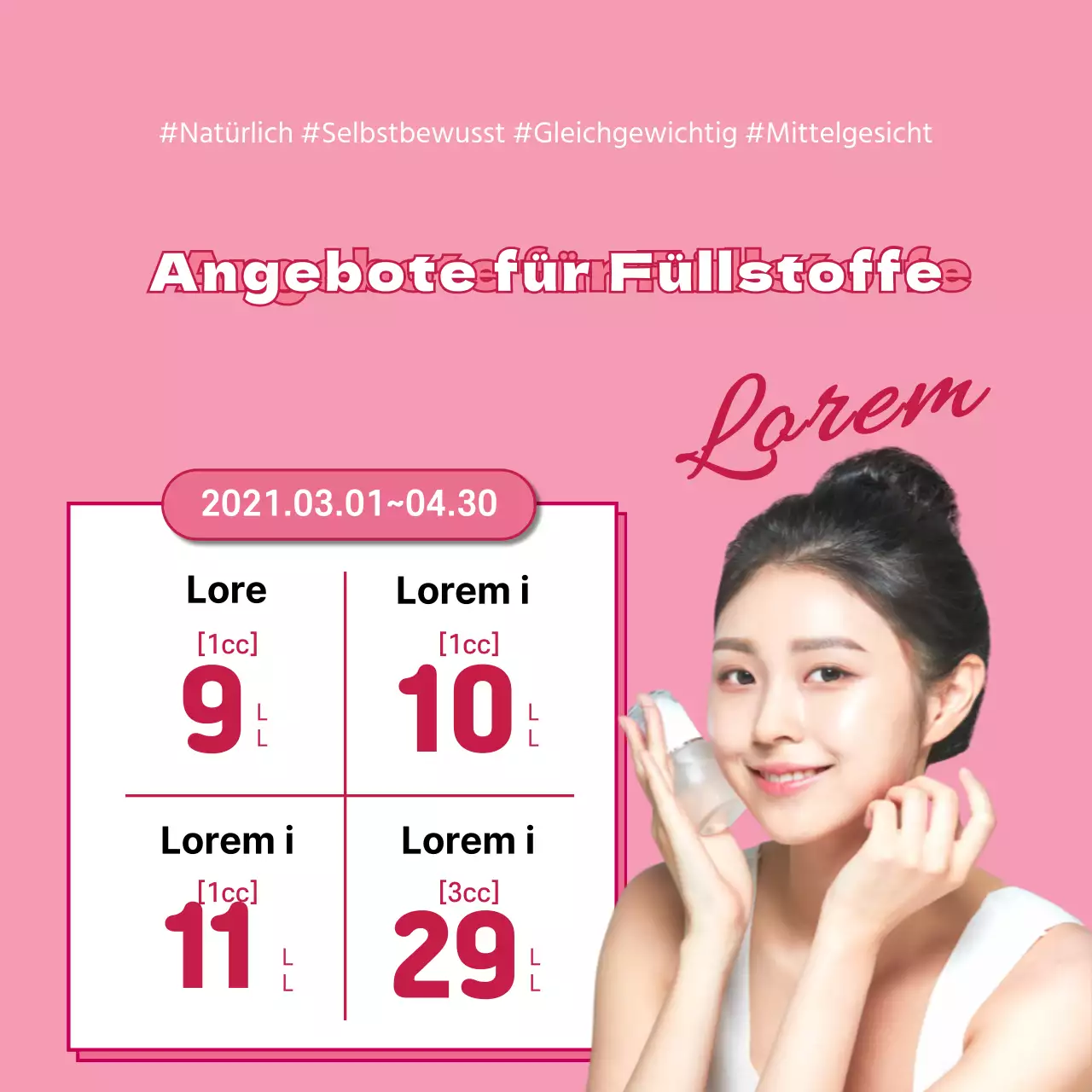 Rosa Veranstaltungen der Dermatologie