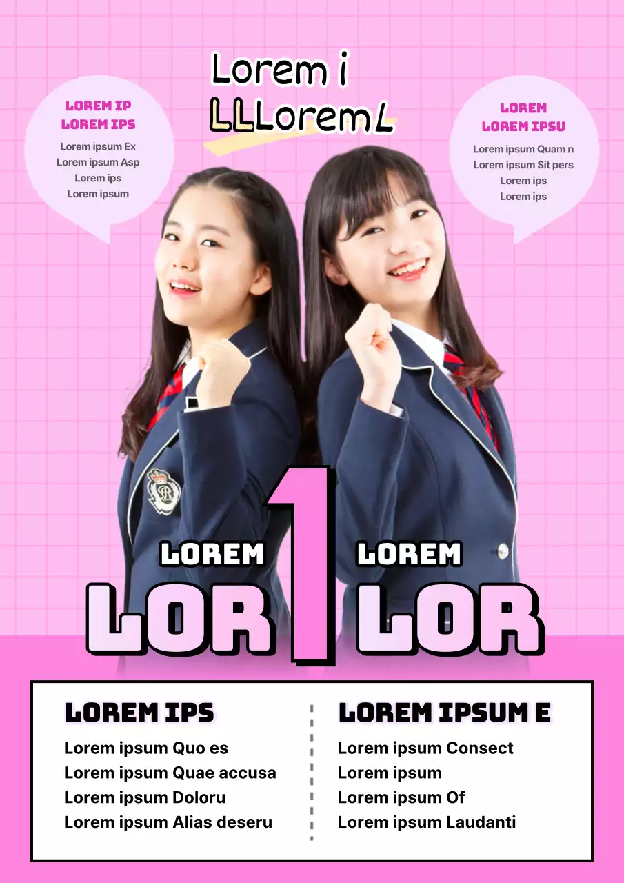 Verkiezingsbeloften voor president en vicepresident op een roze geruite achtergrond