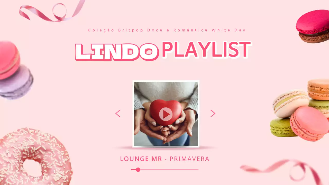 Um tema cor-de-rosa e doce para o Dia Branco
