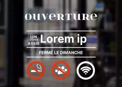 Heures d'ouverture et signalisation de base de White's