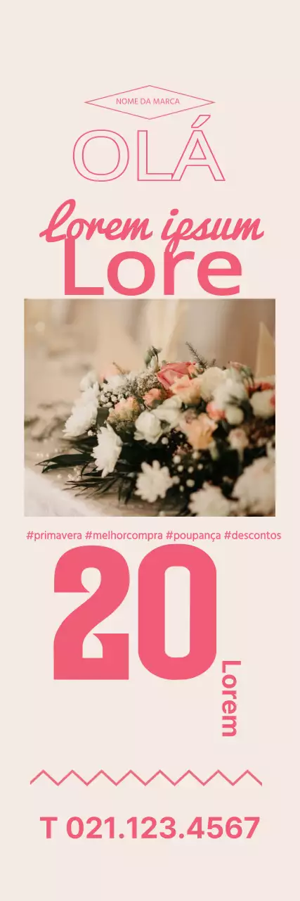 O lettering fotográfico cor-de-rosa destaca uma venda de primavera vintage