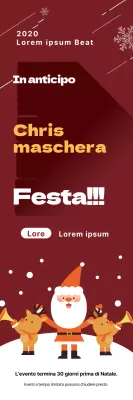 Illustrazione rossa Evento natalizio carino