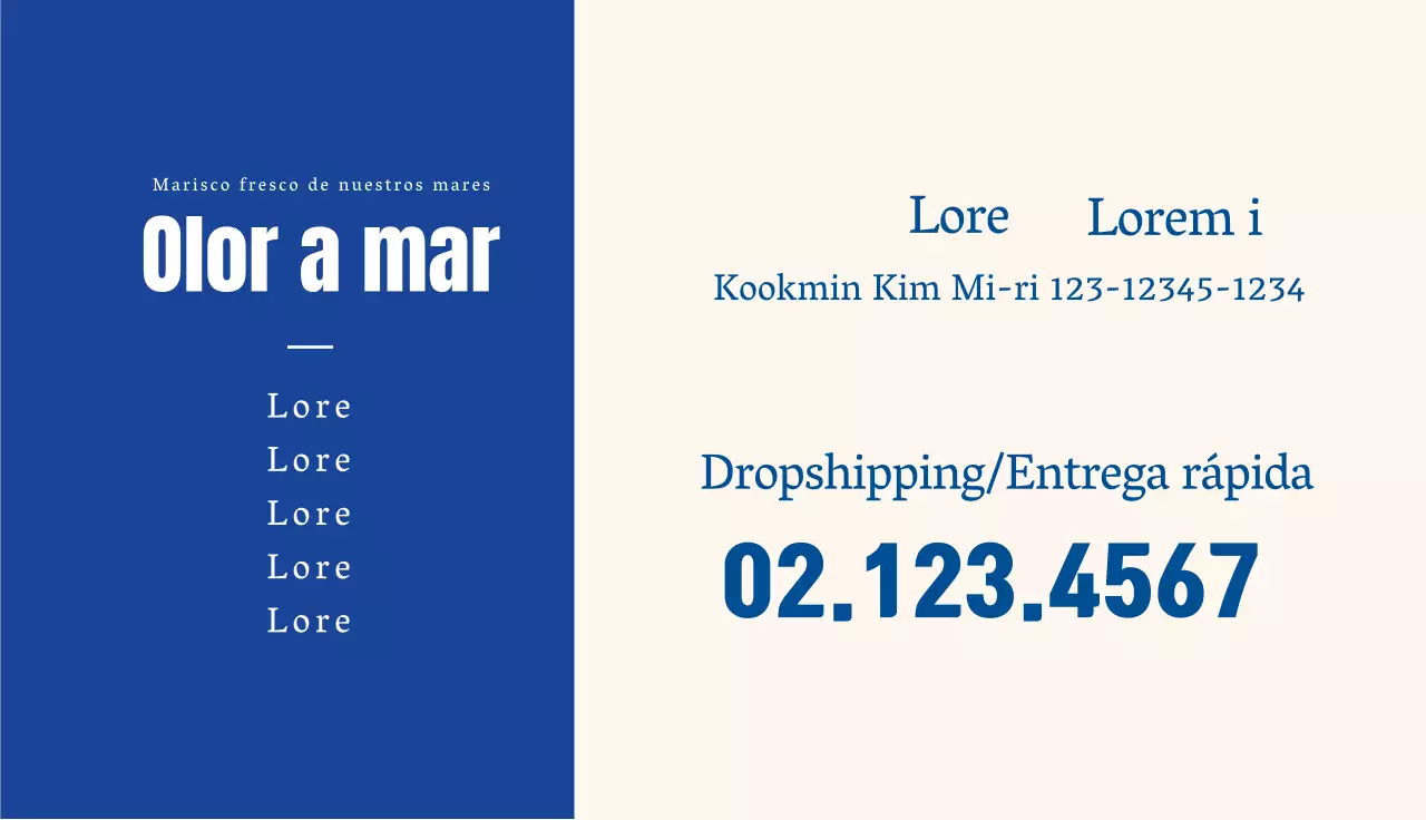 Ilustración azul Entrega tradicional de pescado