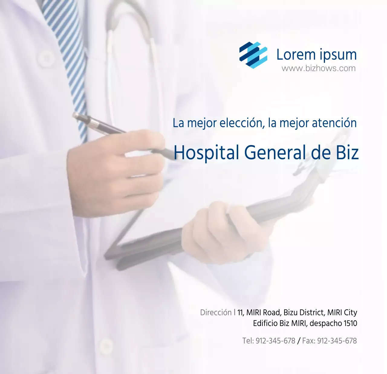 Sencillo calendario blanco de sobremesa de hospital