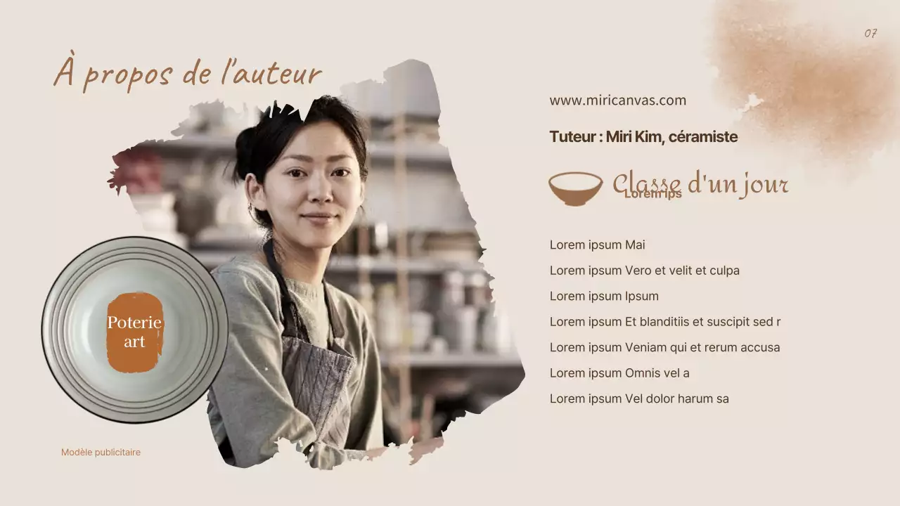 Cours de céramique d'une journée avec une touche traditionnelle dans les tons beige et marron