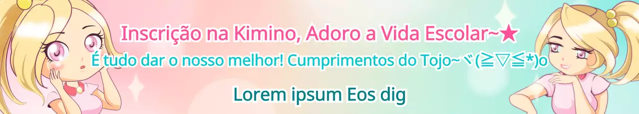 Conceito de personagem de anime em cor-de-rosa e menta
