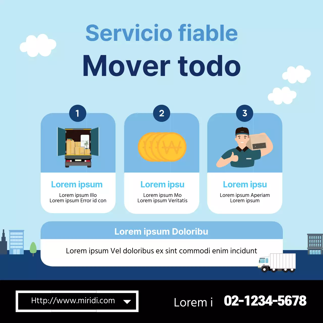 Blue Illustration promueve los servicios de mudanzas limpias