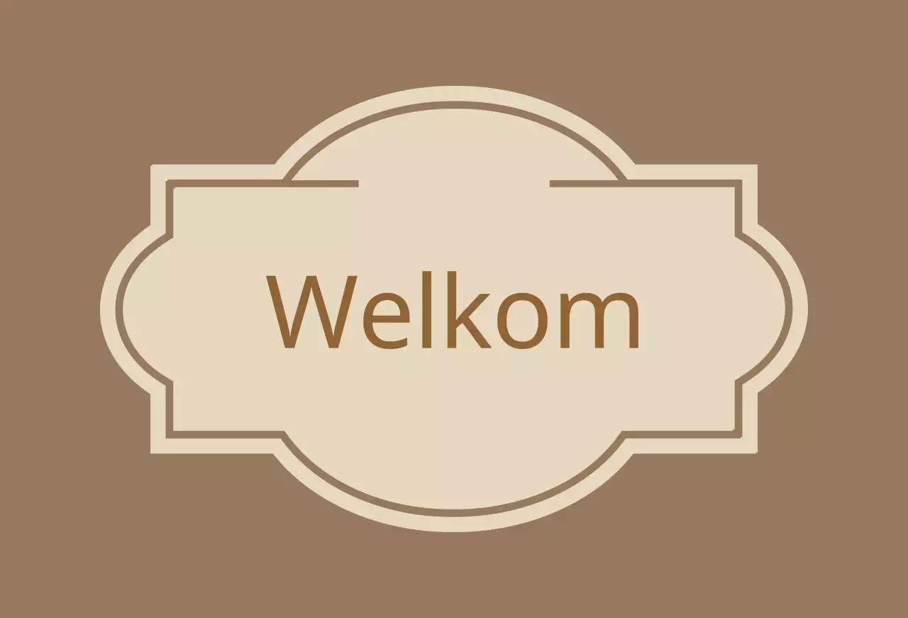 Welkomsbord met labels Hotel Valeant