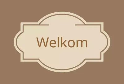 Welkomsbord met labels Hotel Valeant
