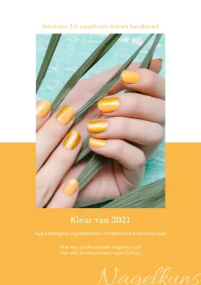 Promoot oranje nail art als zomerkleurtrend