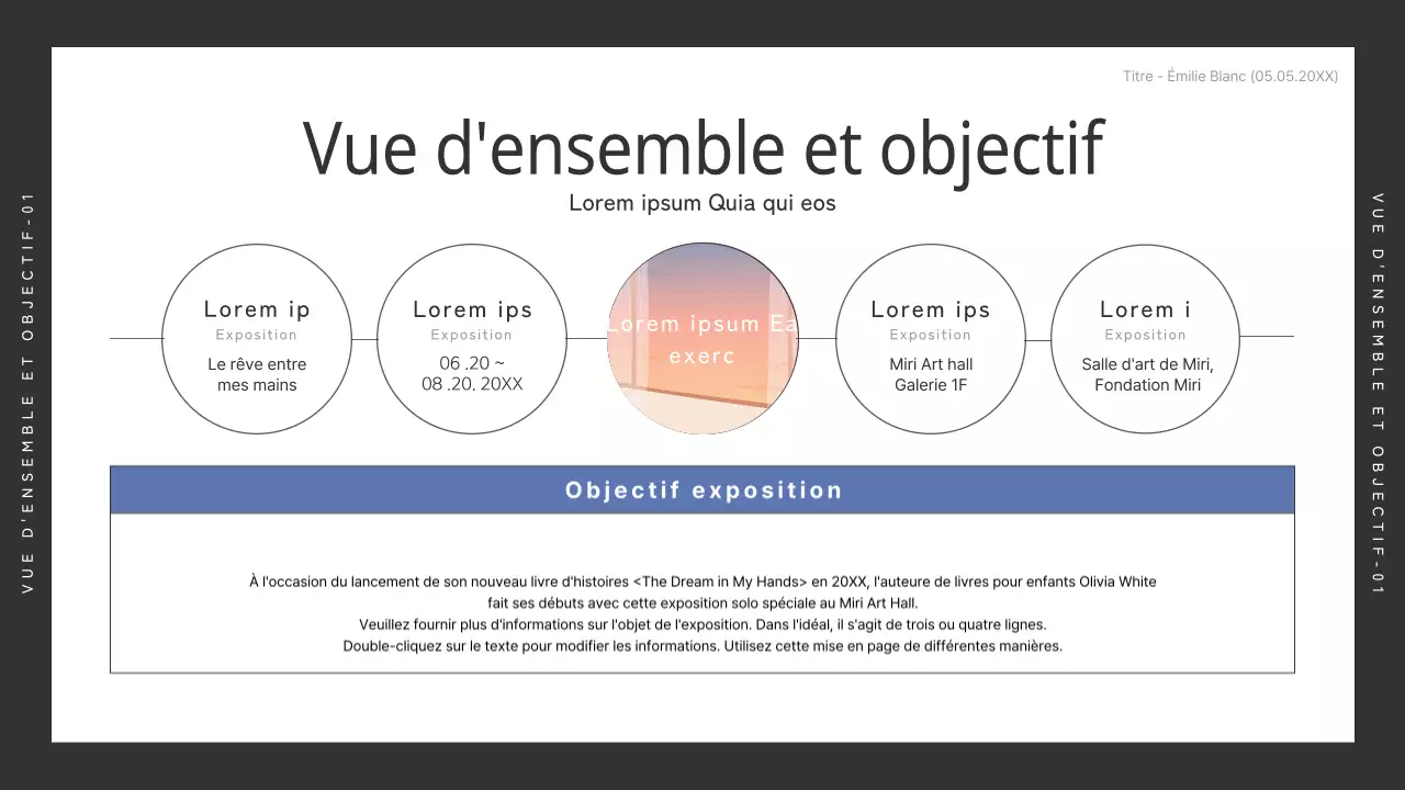 Brochure de l'exposition spéciale de l'illustrateur de contes de fées simple, noir et bleu