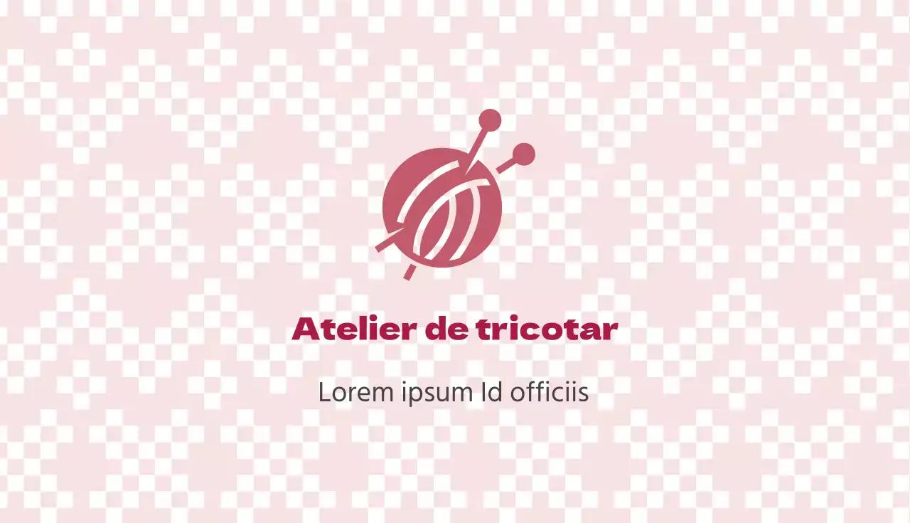 Cartão de visita de oficina de tricô auto-ilustrado