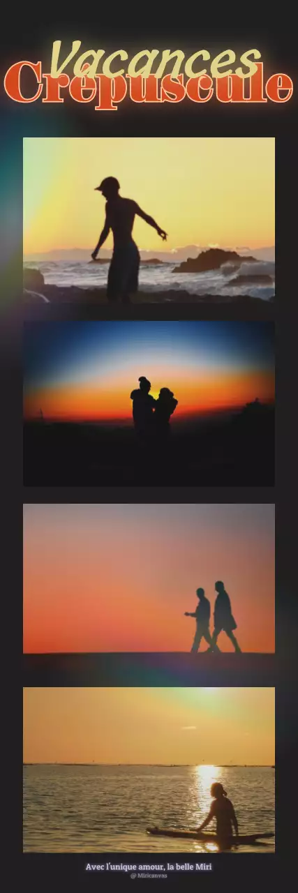 Concept de coucher de soleil émotionnel cadre photo en filet noir et jaune