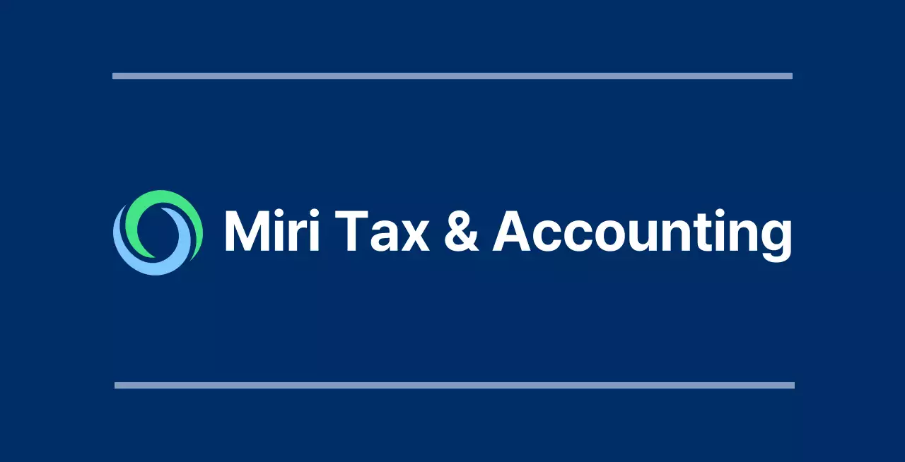 Guirlande de bureau bleu marine avec le logo et le nom du bureau des impôts et de la comptabilité.