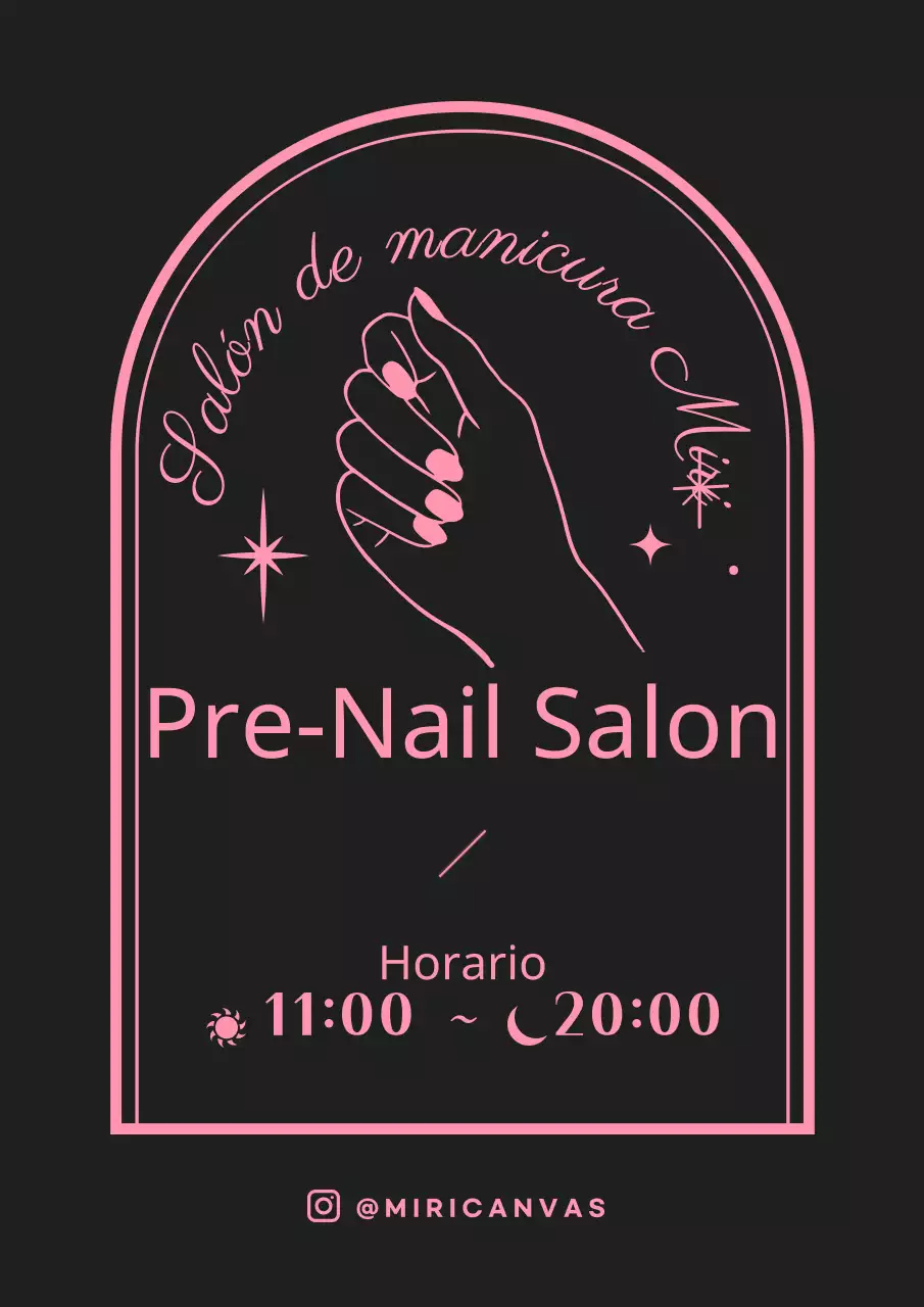 Marco de estilo sentimental negro y rosa para información del salón