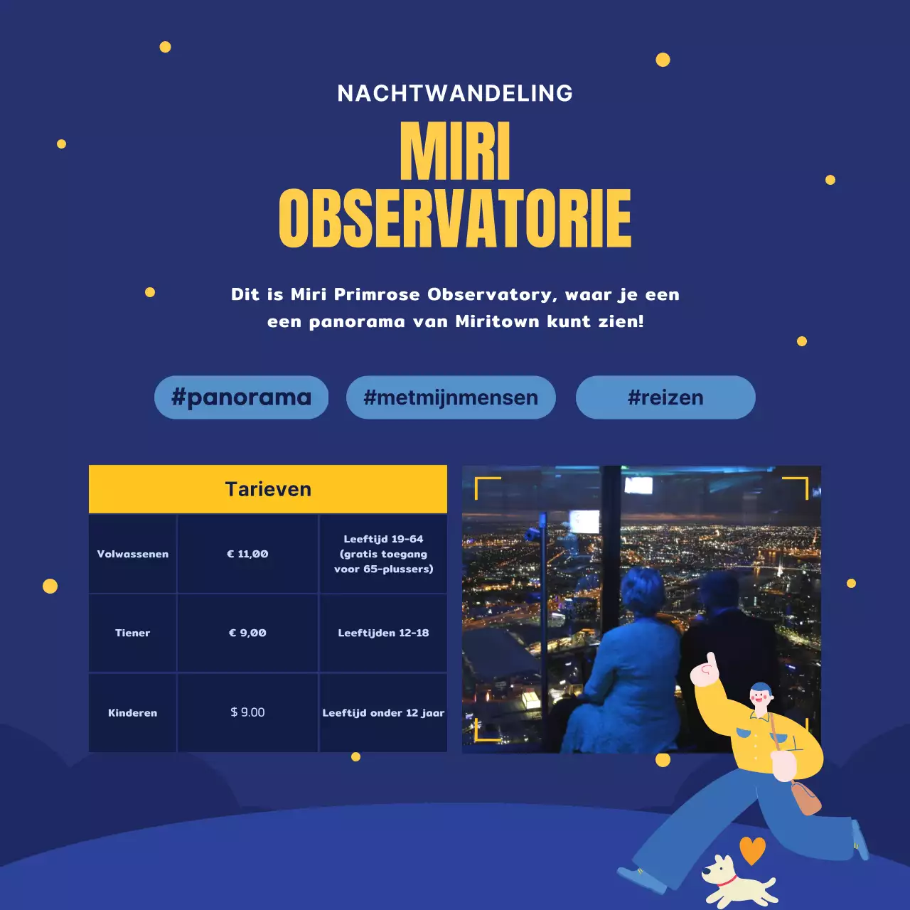 Een gids voor marineblauwe en gele nachtattracties