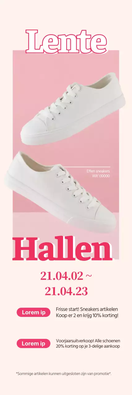 Roze foto accentueert nette lenteschoenaanbiedingen