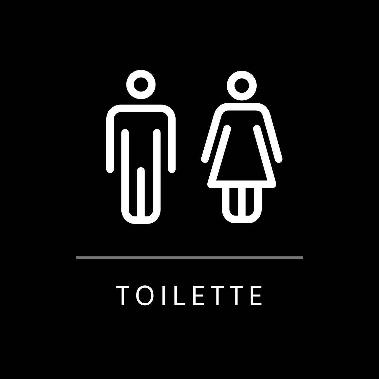 Schwarze einfache Beschilderung