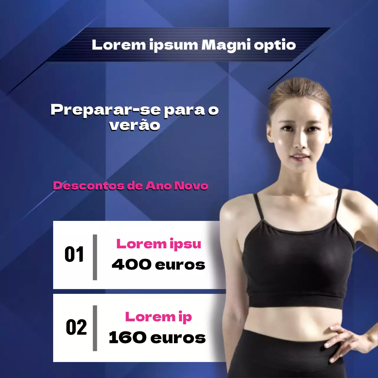 Realce as fotografias azuis para promover uma boa forma física