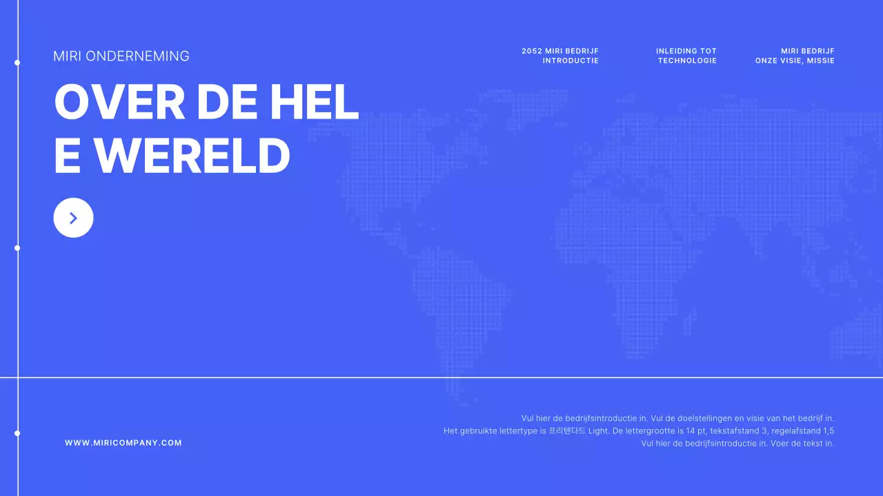 Basislijnconcept in blauw en wit Bedrijfsprofiel