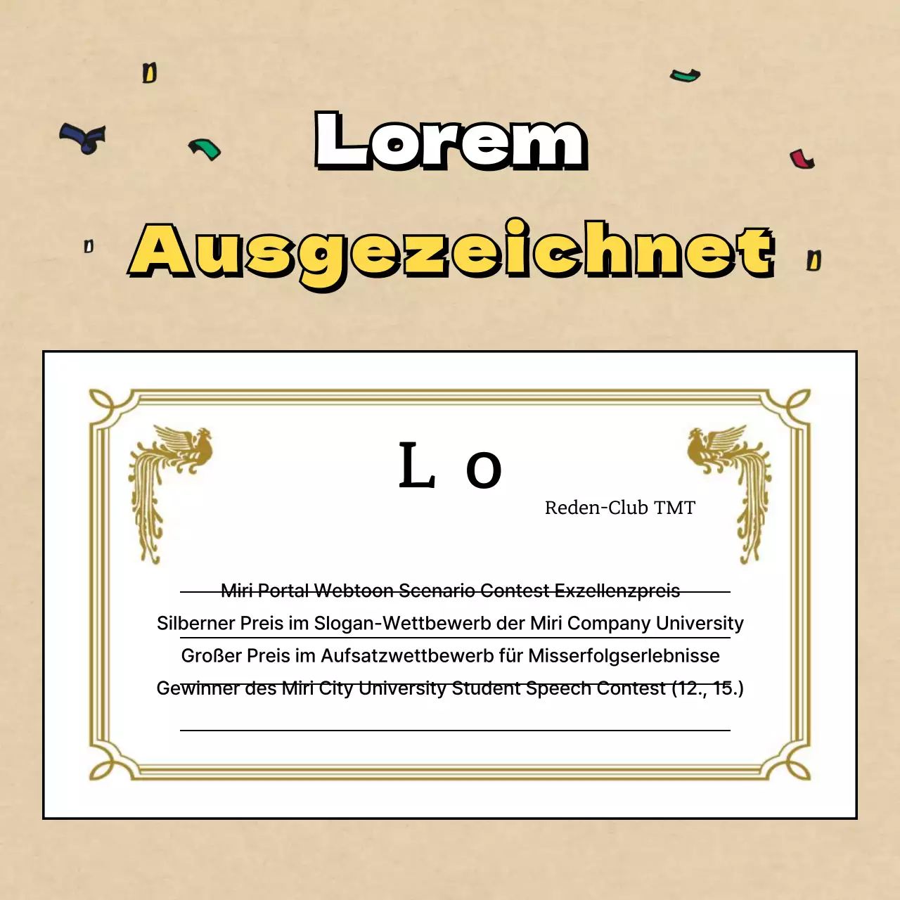 Ein Aufruf zur Bewerbung für einen Club mit Retro-, Vintage-, witzigen und sensiblen Illustrationen in Braun und Beige.