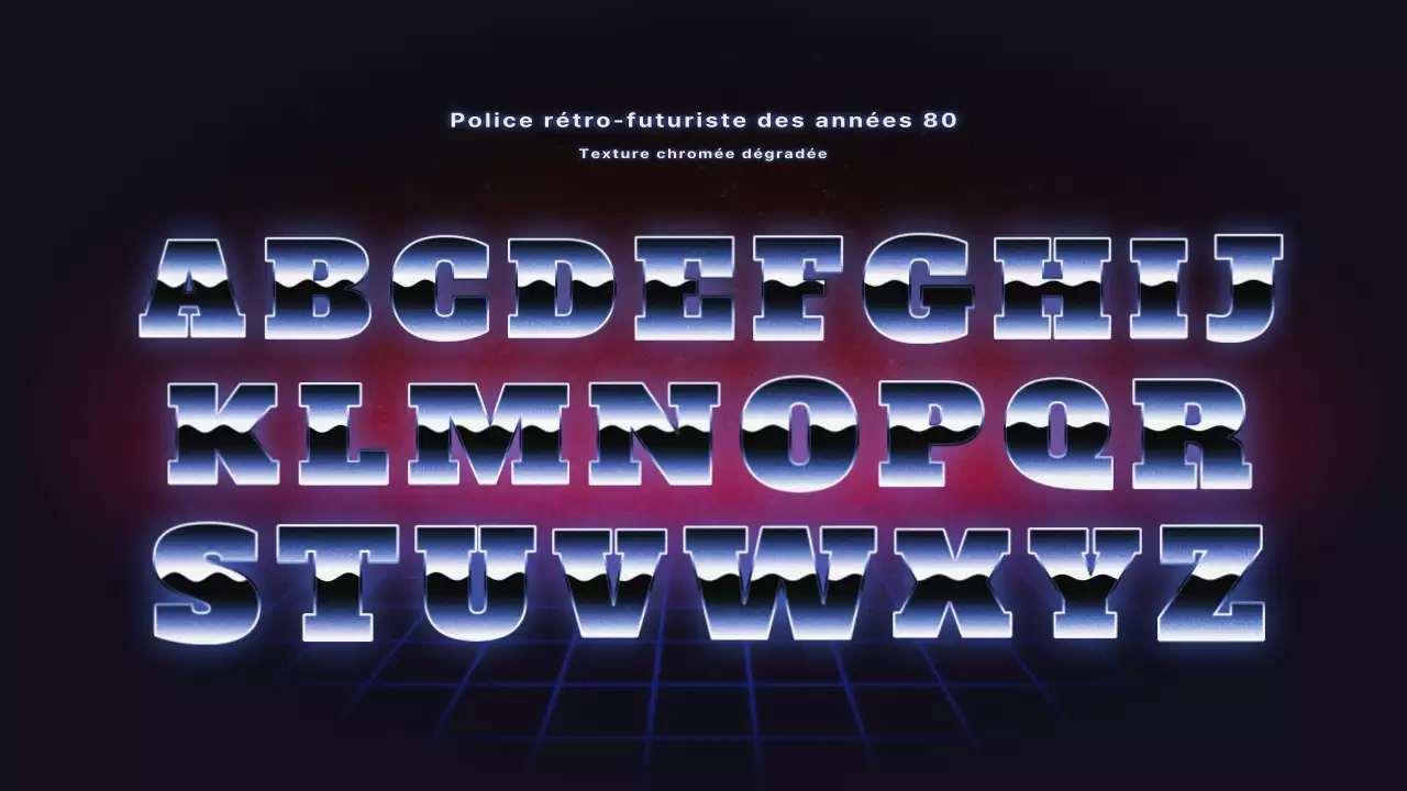 Un ensemble de concepts rétro-futuristes des années 80