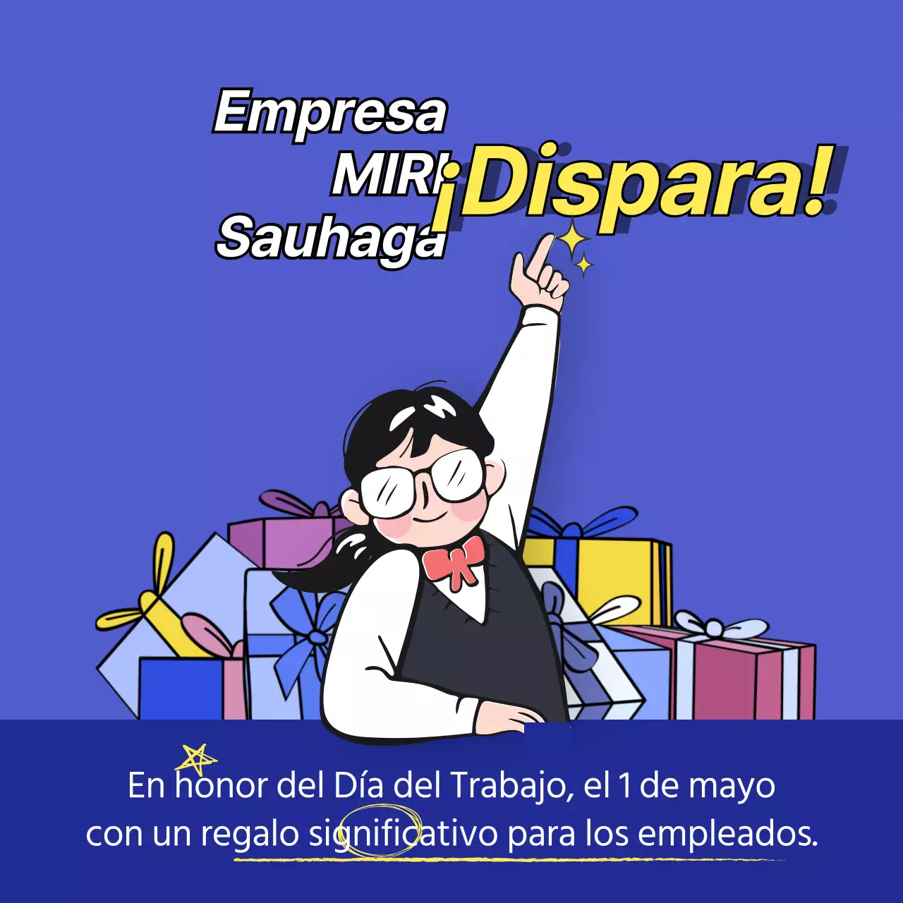 Promover un sencillo evento de regalos en azul y azul marino