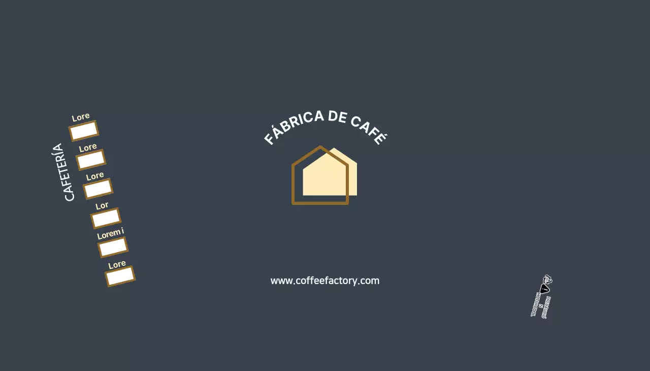 Tazas de papel con logotipo de cafetería moderna azul marino