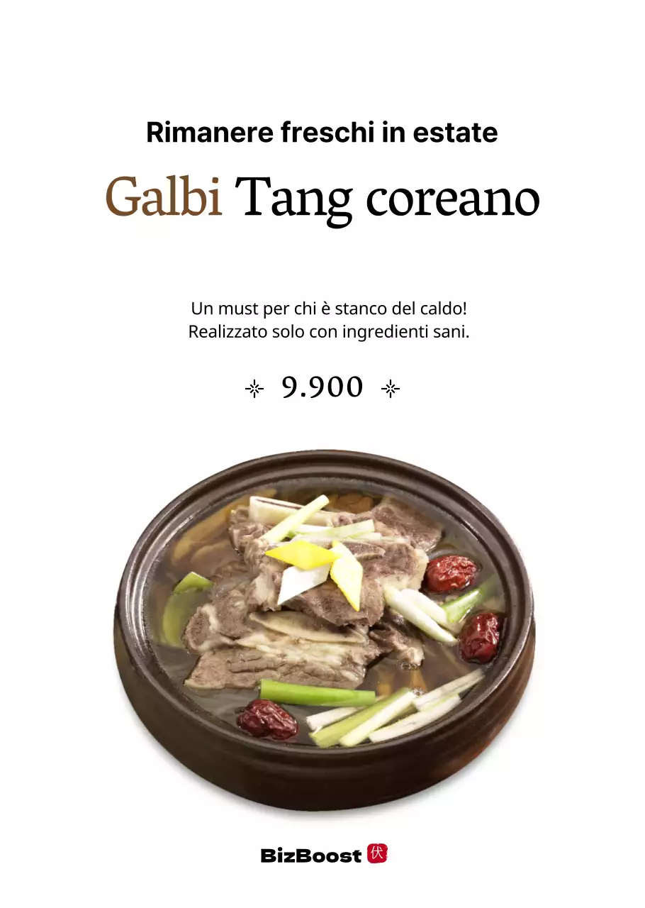 Galbi Tang coreano in stile semplice di Brown