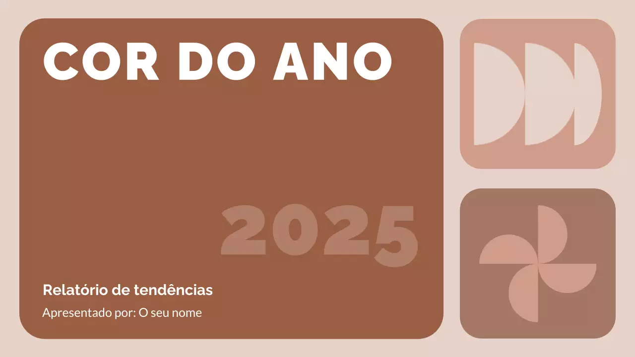documento de relatório de tendências modernas em castanho