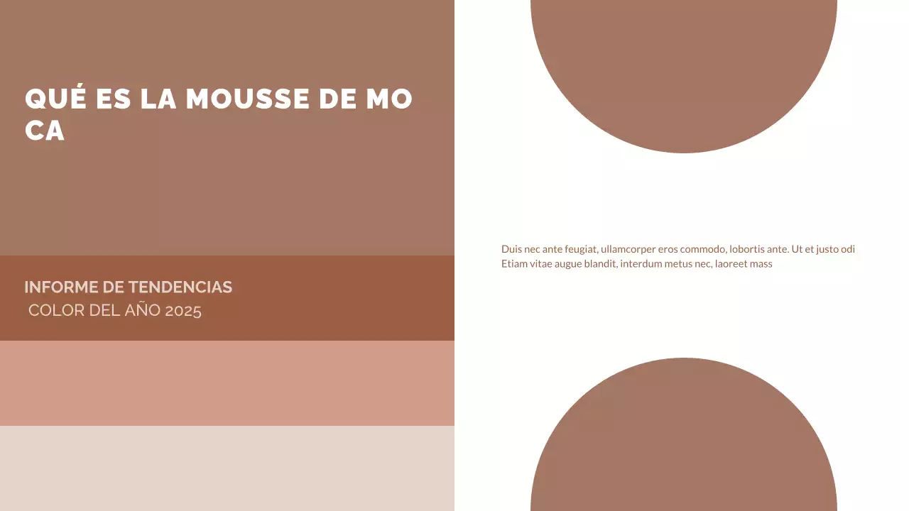 informe sobre las tendencias modernas en marrón