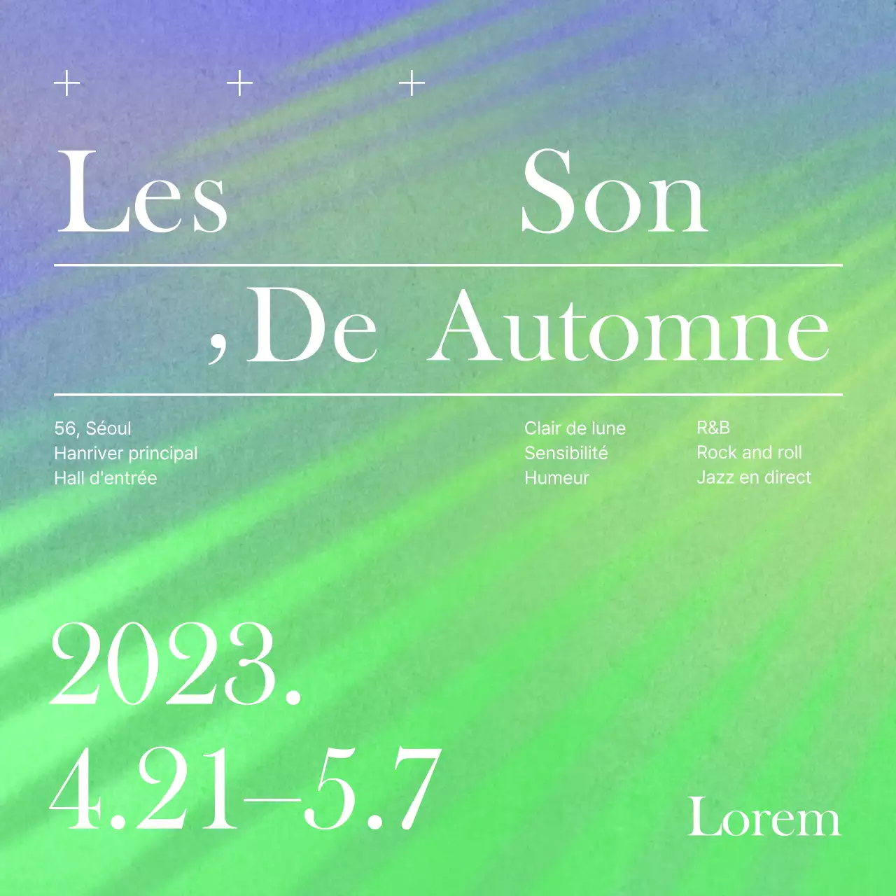 Affiche d'art en violet et vert