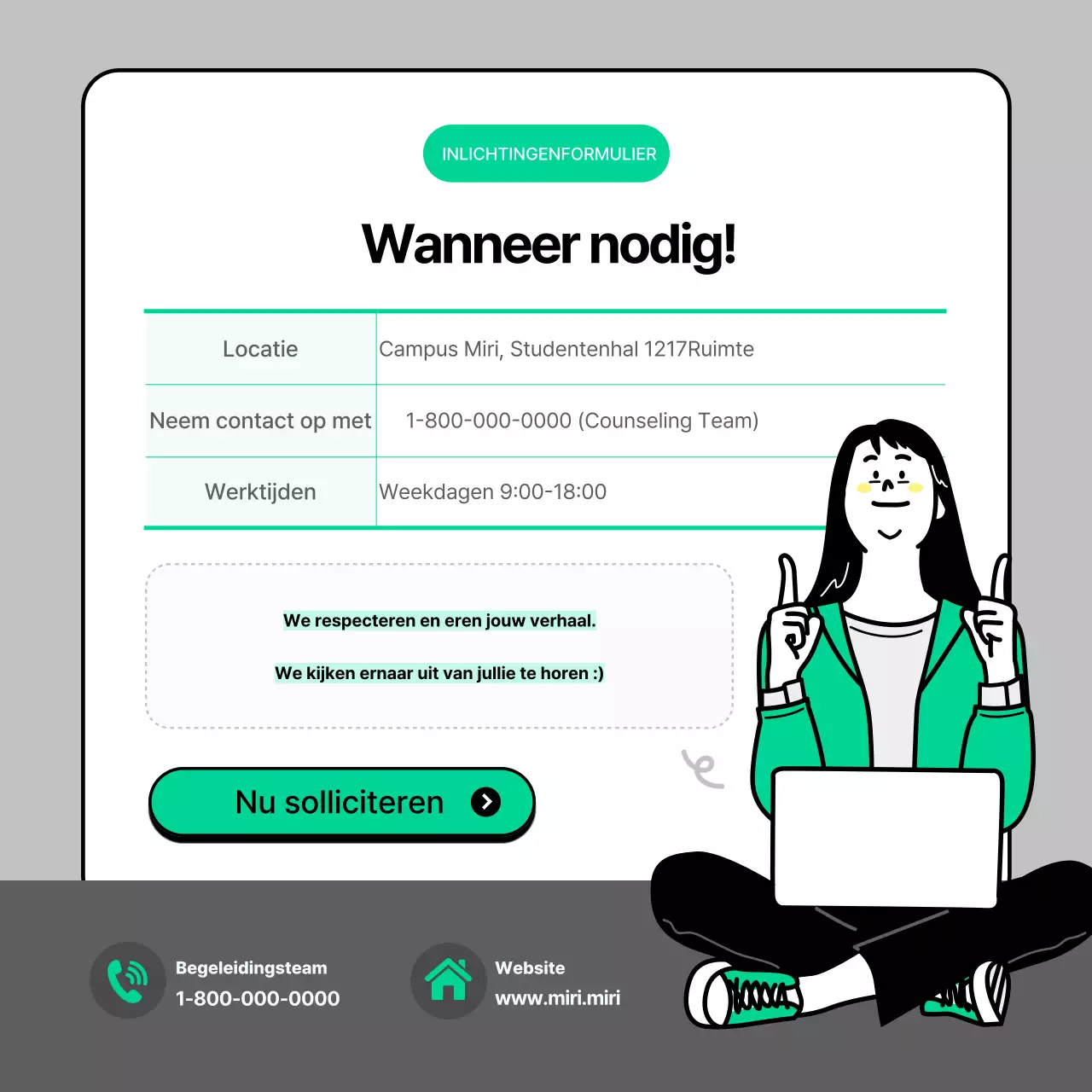 Hoe gebruik je het grijze en groene Studenten Advies Centrum?