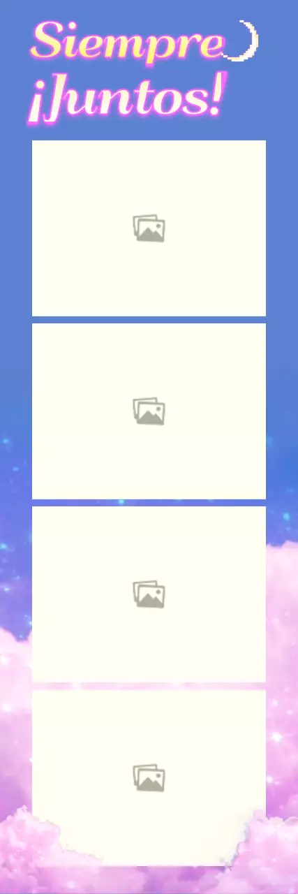 Nubes púrpuras de ensueño Concepto Photo Layout