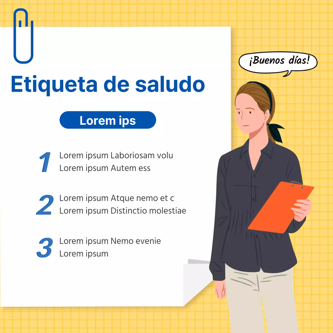 Etiqueta empresarial en amarillo y limpio CardNews