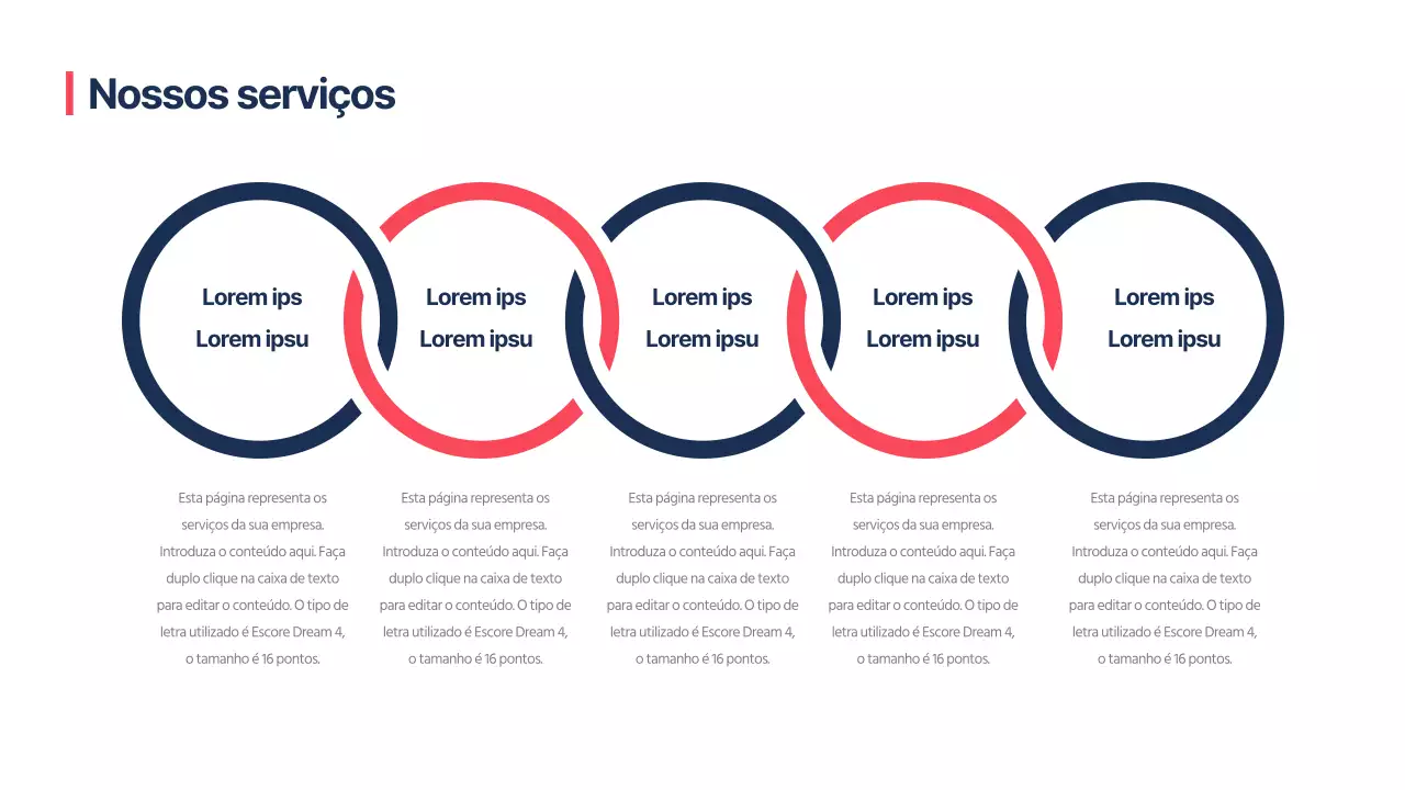 Infografia de design AGENDA com um conceito simples em vermelho e azul-marinho